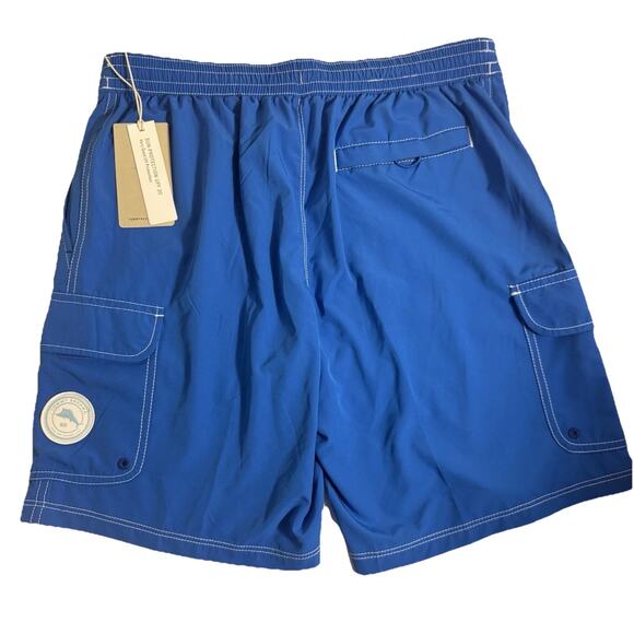 Tommy Bahama Men's Medium Large & XL Swim Trunks Solid Blue - Picture 2 of 12